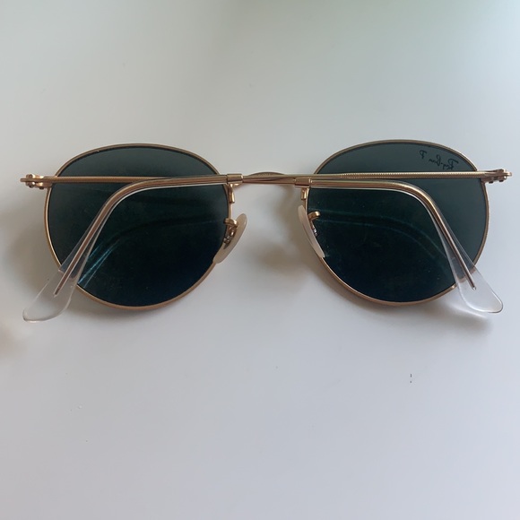 Authentic Polarized Ray-Ban Round Metal Sunglasses - Picture 2 of 4
